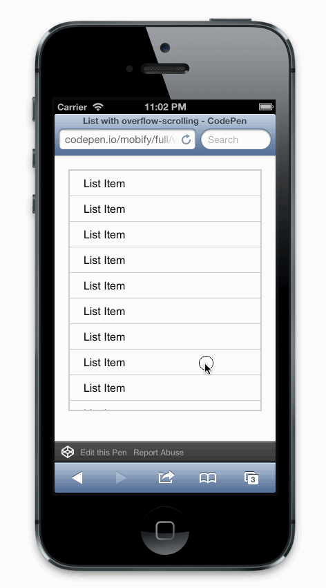 With Momentum Scrolling
